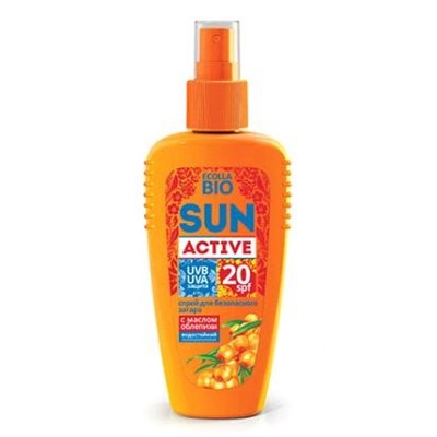 SUN ACTIVE Спрей д/безопасного загара SPF-20 120мл