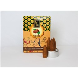 CINNAMON Perfumed Backflow Incense Cone, Zed Black (КОРИЦА Ароматизированные благовония пуля стелющийся дым, Зед Блэк), уп. 10 конусов.
