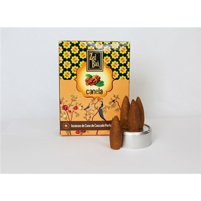 CINNAMON Perfumed Backflow Incense Cone, Zed Black (КОРИЦА Ароматизированные благовония пуля стелющийся дым, Зед Блэк), уп. 10 конусов.