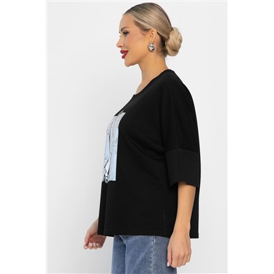 Блуза Фауст (черная) Б14202-20М