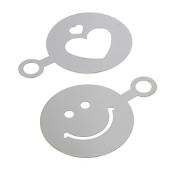Набор декораторов для кофе, 2 шт, 12х8,5см, нерж.сталь