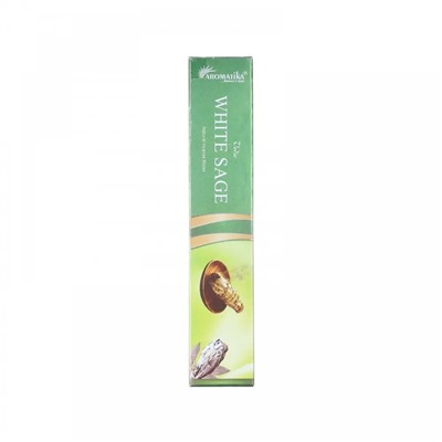 Vedic WHITE SAGE Natural Incense Sticks, Aromatika (БЕЛЫЙ ШАЛФЕЙ натуральные ароматические палочки, Ароматика), 15 г.