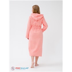 Женский халат с капюшоном светло-коралловый МЗ-06 (6)