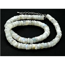 Бусы из Беломорита-лунный камень диски гр.8*3мм, 43см, 49,47г
