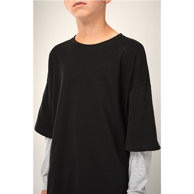 Лонгслив с двойным рукавом для мальчика Happyfox