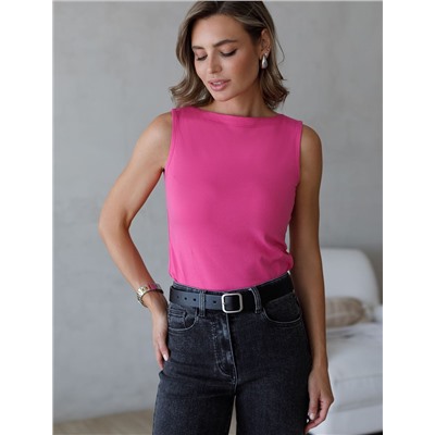 Топ из премиального хлопка с эластаном