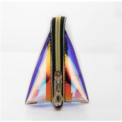 SALE!Женская полупрозрачная, голографическая косметичка-хамелеон, на молнии ,размер 18,5*10*7 см.1 шт.