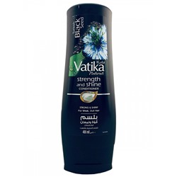 Vatika TURKISH BLACK SEED, Strength And Shine Conditioner, Dabur (Ватика ТУРЕЦКИЙ ЧЕРНЫЙ ТМИН, Кондиционер СИЛА И СИЯНИЕ, для ослабленных и тусклых волос, Дабур), 400 мл. - СРОК ГОДНОСТИ ДО 31 ИЮЛЯ 2025 ГОДА