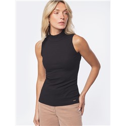 Топ из трикотажа в широкий рубчик