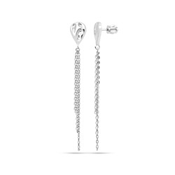 Серьги из серебра без вставки, Ю-25037р