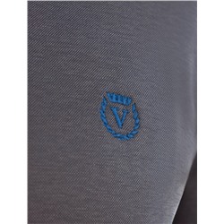 Джемпер хенли из полотна пике с меланжевым плетением с эластаном