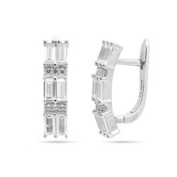 Серьги из серебра куб.циркон., МЦВ74