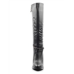 X655-G1519RM N8101 BLACK Сапоги зимние женские (натуральная кожа, натуральный мех (еврозима)) размер 37