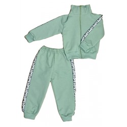 Спортивный костюм 0256/10 зеленый, лампасы