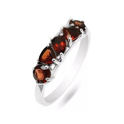 Кольцо из серебра гранат, Амели