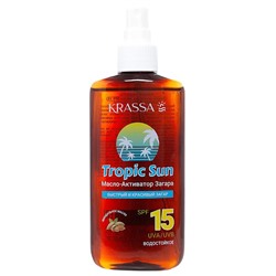 KRASSA TROPIC SUN Масло-активатор загара SPF-15  150мл