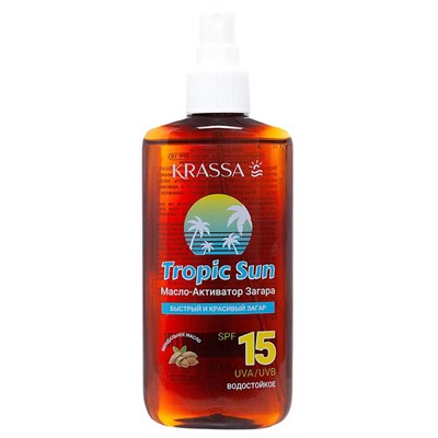 KRASSA TROPIC SUN Масло-активатор загара SPF-15  150мл