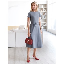 Платье из премиальной эластичной поливискозы с юбкой "полусонце"