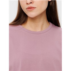 Трикотажная женская футболка оверсайз LINGEAMO пастельно-лиловый ВФ-14 (21)