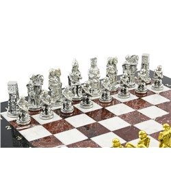 Шахматы подарочные с металлическими фигурами "Египет", 350*350мм