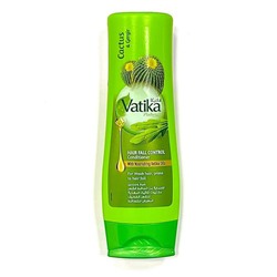 Vatika CACTUS & GERGIR Hair Fall Control Conditioner, Dabur (Ватика КАКТУС И РУККОЛА, Кондиционер КОНТРОЛЬ ВЫПАДЕНИЯ для ломких, выпадающих и ослабленных волос, Дабур), 400 мл.