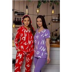 Костюм 8229 (толстовка + брюки) красный НАТАЛИ #773864