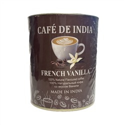 Cafe De India FRENCH VANILLA, Bharat Bazaar (100% Натуральный растворимый кофе СО ВКУСОМ ФРАНЦУЗСКОЙ ВАНИЛИ, Бхарат Базаар), 100 г.