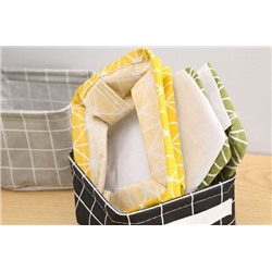 Складная корзина для хранения с ручками хлопковая, 1 шт.