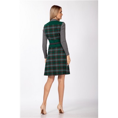 Lady Style Classic 908 серый_с_зеленым, Платье