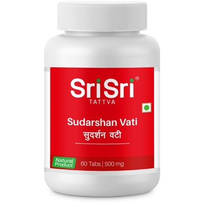 SUDARSHAN VATI, Sri Sri Tattva (СУДАРШАН ВАТИ, от лихорадки и заболеваний печени, Шри Шри Таттва), 60 таб.
