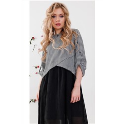 Amberа 324.5-1 черно-белый, Платье