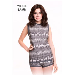 Майка меховая эластичная "ЗИМНИЙ ОРНАМЕНТ" NEW