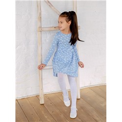 Платье Элла голубое с бабочками