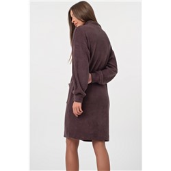 Платье трикотажное теплое с карманами мокрый асфальт