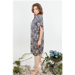 Danaida 2167 бежевый+серый, Брюки,  Блуза,  Топ