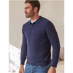 Джемпер-поло из хлопка с нейлоном