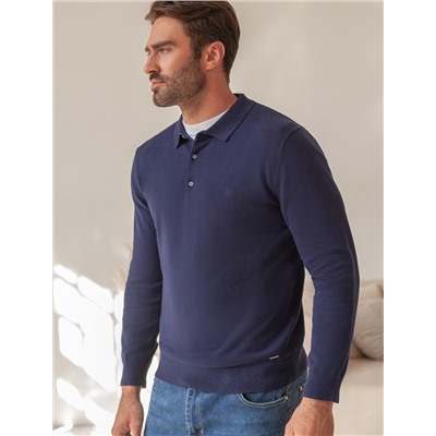 Джемпер-поло из хлопка с нейлоном