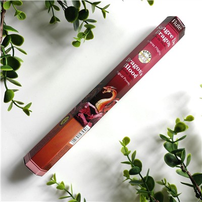Flute DRAGON'S BLOOD Incense Sticks, Cycle (КРОВЬ ДРАКОНА ароматические палочки, Магические силы, Сайкл), шестигранник 20 палочек.