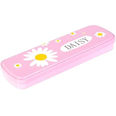 Пенал 2-отд. Alingar метал. таблица умножения Daisy ассорти 19*5,5см AL8626