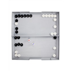 Настольная игра 3 в 1 «Шашки-Шахматы-Нарды» большие (серые)