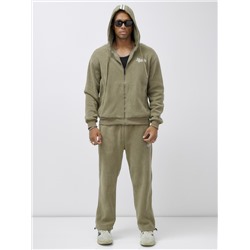 Спортивный костюм мужской демисезонный на флисе цвета хаки 328Kh