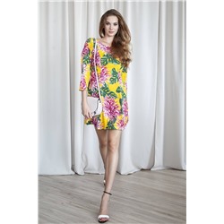 ARTiMODA 321-10 желтый_принт_цветы, Платье