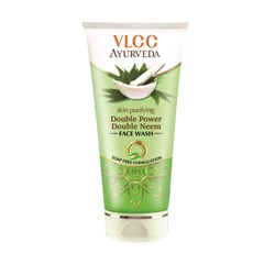 Skin Purifying DOUBLE POWER DOUBLE NEEM Face Wash, VLCC (ДВОЙНОЙ НИМ ДВОЙНАЯ СИЛА гель для умывания), 100 мл.