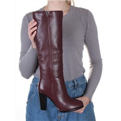 K47-A4 WINE RED Сапоги зимние женские (натуральная кожа, натуральный мех (еврозима)) размер 37