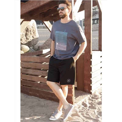 Свободная футболка  с авторским принтом