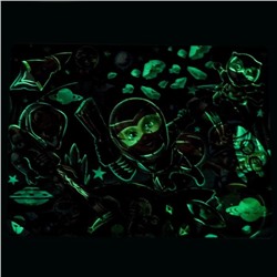 Пазлы светящиеся в темноте «Космический десант», 88 деталей