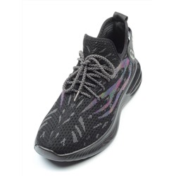 HA101-3 BLACK Кроссовки мужские (текстиль)