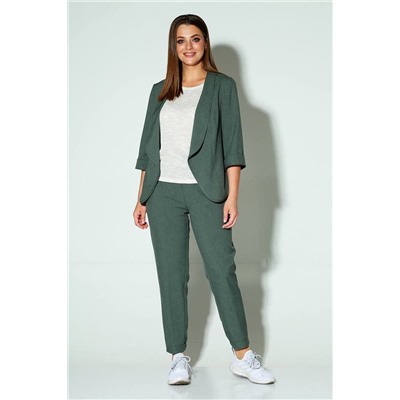 Liona Style 755 серо-зеленый, Брюки,  Жакет,  Майка
