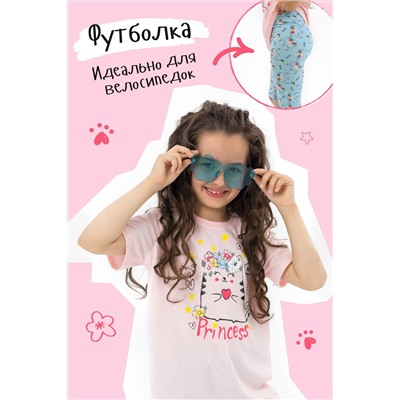 Футболка Принцесса-кошка детская (Розовый)