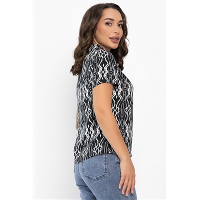 Поло Тренди (черное/узор) Б14093-10М